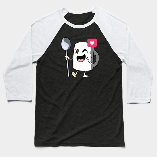 Happy Coffee! Baseball T-Shirt by pedrorsfernandes